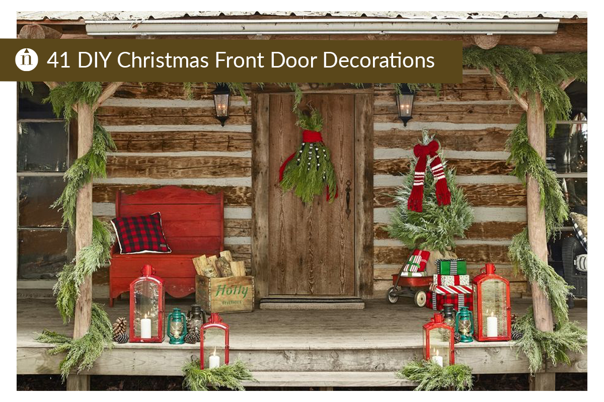 41 DIY Christmas Front Door Decorations