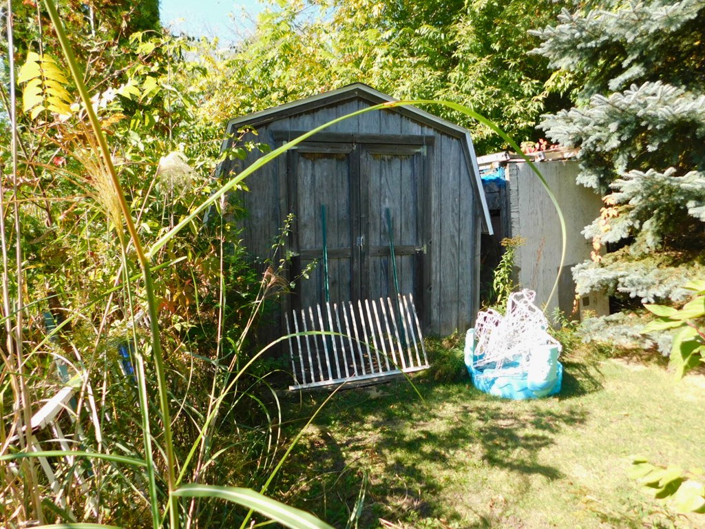 Garden shed in back yard