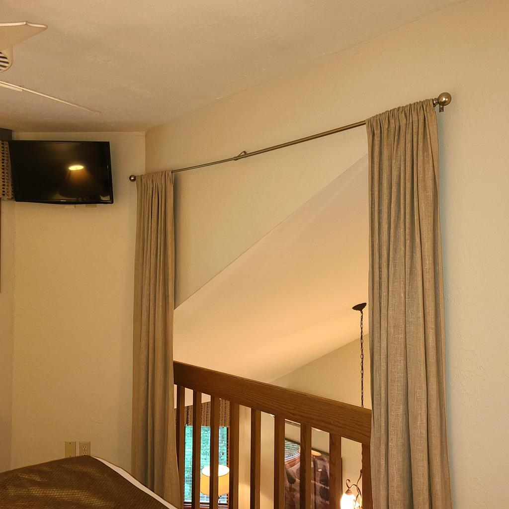 Privacy Curtain in Loft Bedroom
